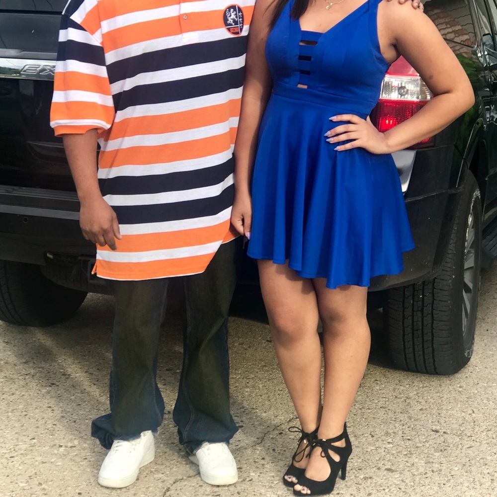 Blue mid dress